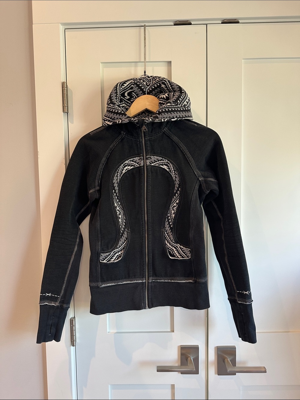 Limited Edition Lululemon Scuba Hoodie with Aztec Southwest Knit Design